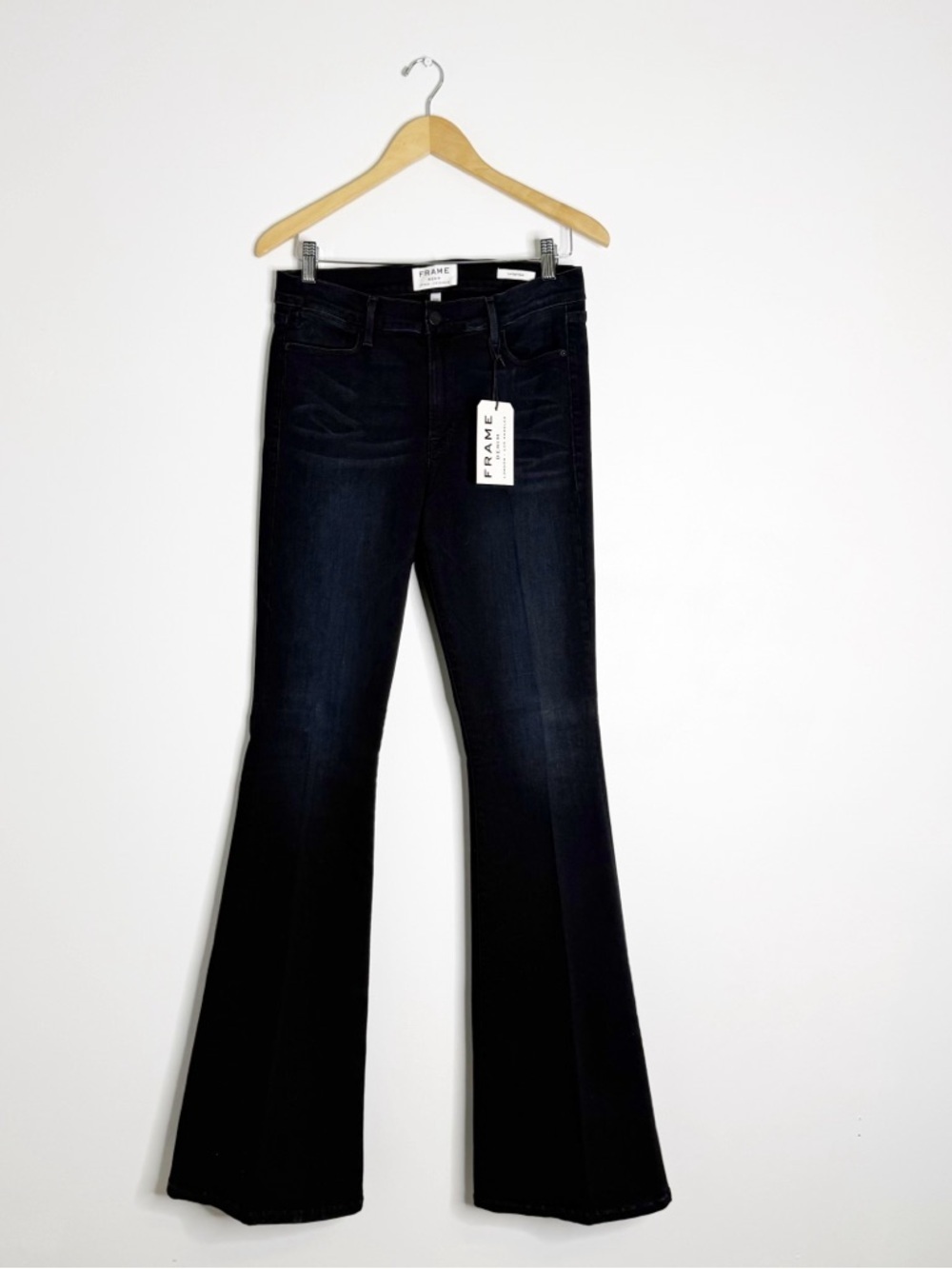 Frame Le High Flare Jeans 32 Moxon Dark Wash High Rise NWT